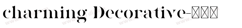 charming Decorative字体转换